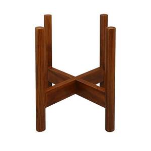 lot 20152 image: Casual Home Mid-Century Modern Wood Plant Display Stand  Antique Mahogany - Retail $54