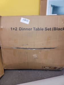 lot 20160 image: 12 Black Dinner Table Set - Retail $150