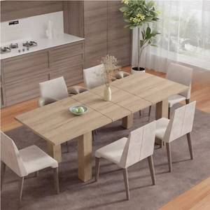 lot 4 image: Modern Expandable Dining Table Set - Retail $399