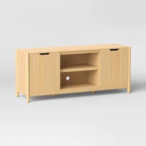 lot 20218 image: Scandi Media ,TV Stand For TVs Up To 59 Natural - Room Essentials�� - Retail $195