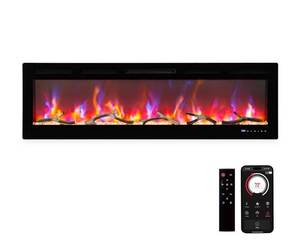 lot 20223 image: 60-inch Ultra-thin Electric Fireplace Insert - Retail $457