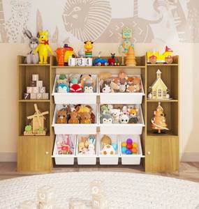 lot 20224 image: Kids Toy Storage Unit with Display Shelves - Retail $189