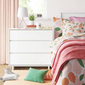 lot 20230 image: Modern 3 Drawer Dorm Dresser White - Room Essentials�� Laminated, CARB Certified, Includes Anti-Tip Hardware - Retail $162