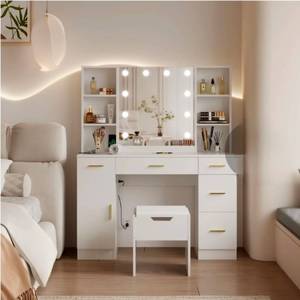 lot 20234 image: Garvee Brown Kid Vanity 12YEQMHV - Retail $499