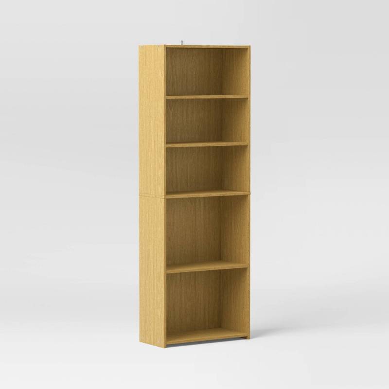 lot 20235 image: 5 Shelf Dorm Bookcase Natural Wood - Room Essentials�� - Retail $100