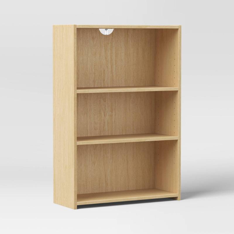 lot 20186 image: 3 Shelf Dorm Bookcase Natural Wood - Room Essentials�� - Retail $100