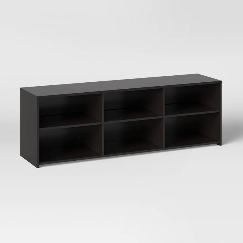 lot 183510 image: Dorm Storage TV Stand for TVs up to 70 Black - Room Essentials