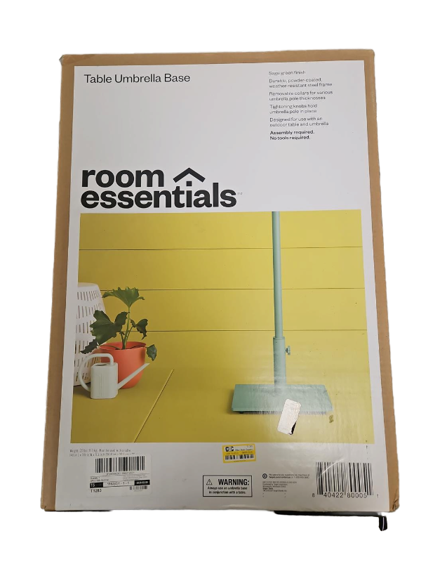 lot 19729 image: Room Essentials Table Umbrella Base - Sage Green