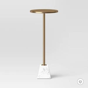 lot 20246R image: Modern Brass & Marble Side Table - Retail $125