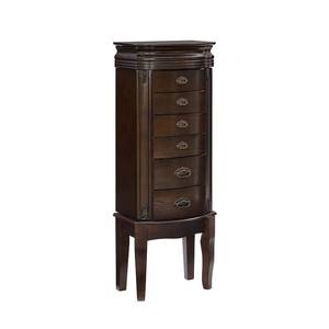 lot 20273C image: Joelle Jewelry Armoire  Espresso with Black Lining - Retail $650
