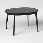 Astrid Mid Century Round Extendable Dining Table Black - Thresholdâ¢: Removable Leaf, Seats 4 - Retail: $450
