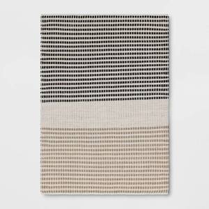 lot 20372 image: 5x7 Color Block Braided Outdoor Area Rug Ivory -Threshold�� - Retail $90