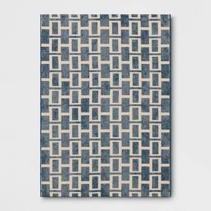 lot 20385 image: 5x7 Modern Geometric Outdoor Area Rug Blue - Threshold��&nbsp&nbsp