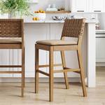 Nathan James Cohen Sear Counter Height Barstool: Rubberwood Frame, Faux Leather Seat, 300 lbs Limit - Retail: $290