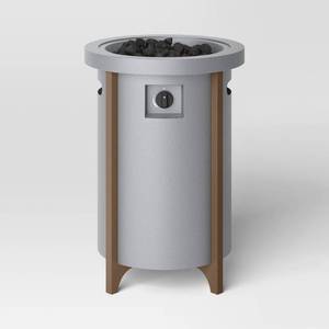 20lb Column Propane Fire Pit Gray - Thresholdâ¢ - Retail: $250