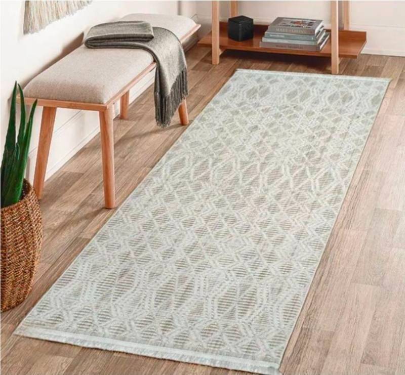 lot 20416 image: Modern Geometric Runner Rug