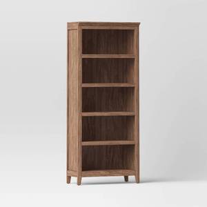 72\" Carson 5 Shelf Bookcase Walnut Brown - Thresholdâ¢ (Assembly required): Traditional Style, Mid-Century Design, 325 lbs Capacity - Retail: $200