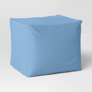 lot 20498 image: 18x15 Outdoor Patio Pouf Quilted Blue - Room Essentials�� - Retail $60