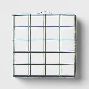 lot 20499 image: 20x20 Grid Outdoor Deep Seat Cushion White - Room Essentials�� - Retail $30