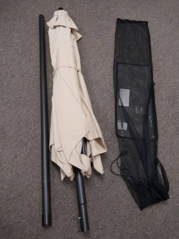 lot 18732 image: Patio Umbrella with Stand and Cover