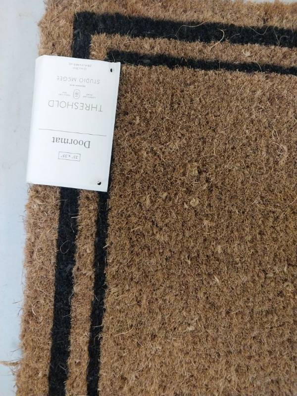 lot 18737 image: Vintage Coir Doormat with Ballet Dancer Design