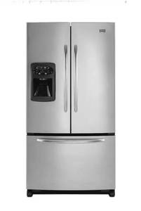 lot 20514 image: Maytag French Door Refrigerator with Water Dispenser - Retail $1,800