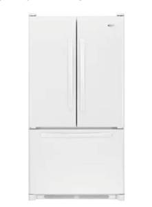 lot 20522 image: White French Door Refrigerator with Bottom Freezer - Retail $1,800