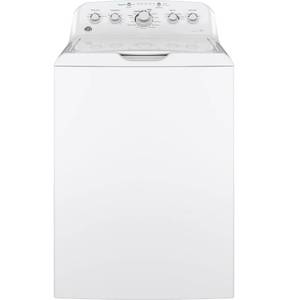 lot 20545 image: GE GTW465ASN1WW Top Load Washing Machine with Deep Fill Technology - Retail $400