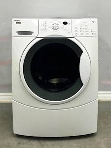 lot 20546 image: Front-Loading Washing Machine with Pedestal - Retail $200
