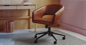 lot 20570 image: Room Essentials Barrel Swivel Office Chair Brown - Retail $135