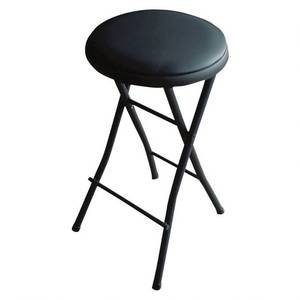 lot 20579 image: 2pk Peakform Vinyl Folding Stool Black - Retail $40