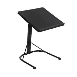 lot 20596 image: Peakform Adjustable Height Folding Tray Table Black - Retail $25