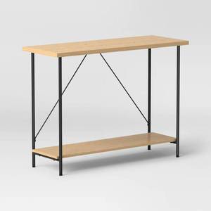 lot 20621 image: Wood and Metal Console Table Natural - Room Essentials�� - Retail $55