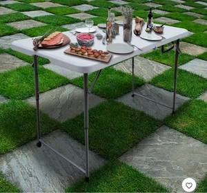 lot 20629 image: White 4ft Folding Portable Table  - Retail $45