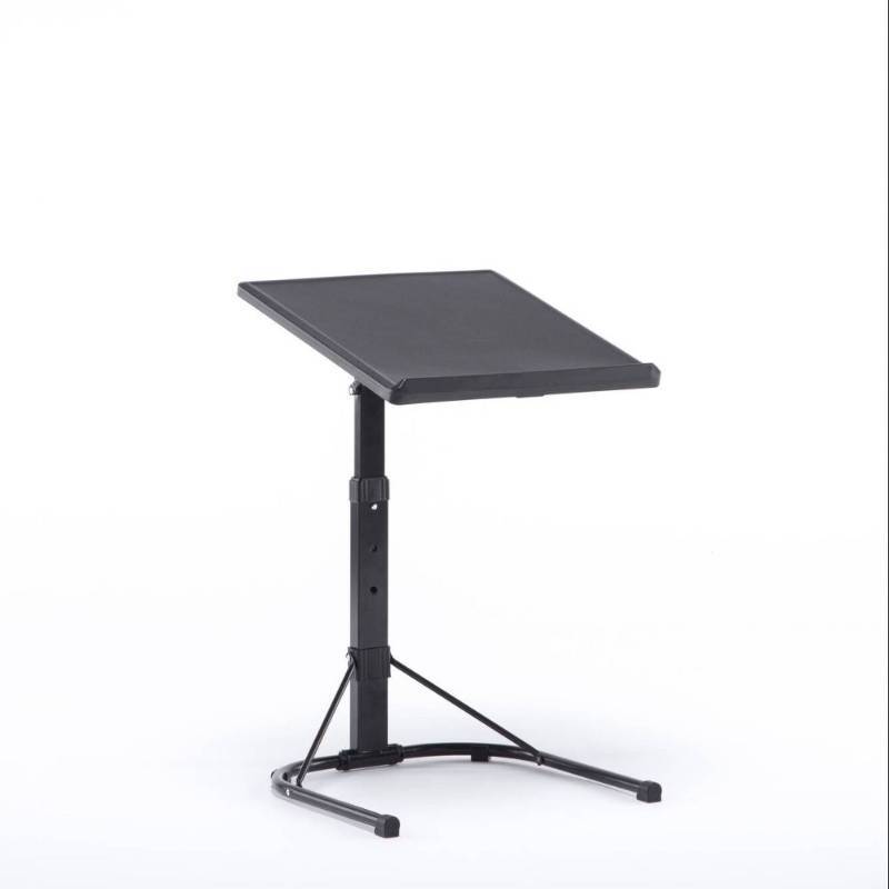 lot 20168 image: Peakform Adjustable Height Folding Tray Table Black - Retail $25