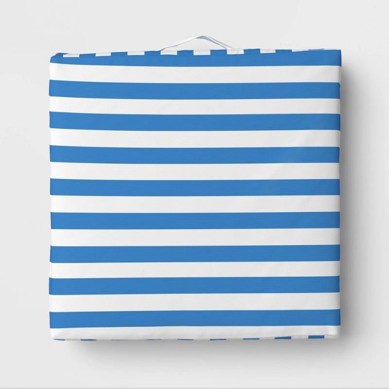lot 20504 image: Floor Cushion Navy Stripe - Sun Squad�� - Retail $25