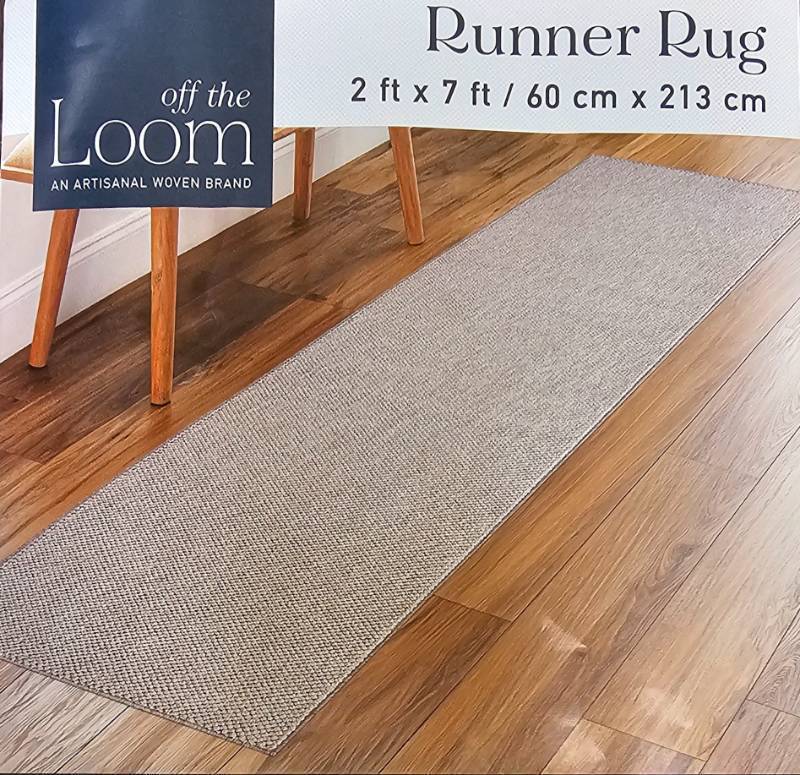 lot 19695 image: Off the Loom Runner Rug 2x7 ft