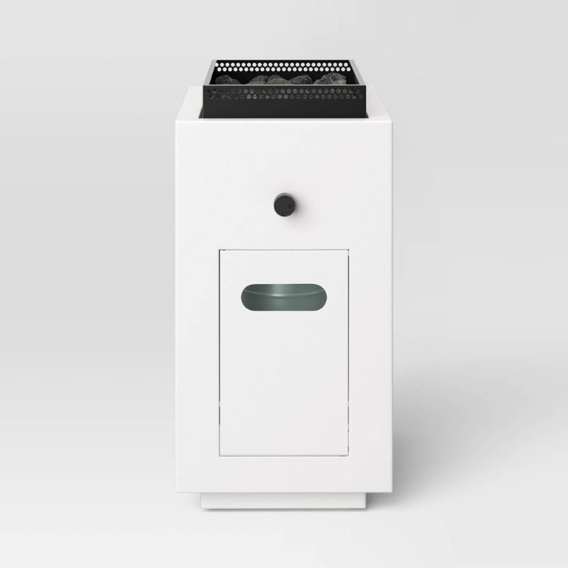 lot 19799 image: 1lb Rectangular Fire Pit White - Room Essentials��&nbsp