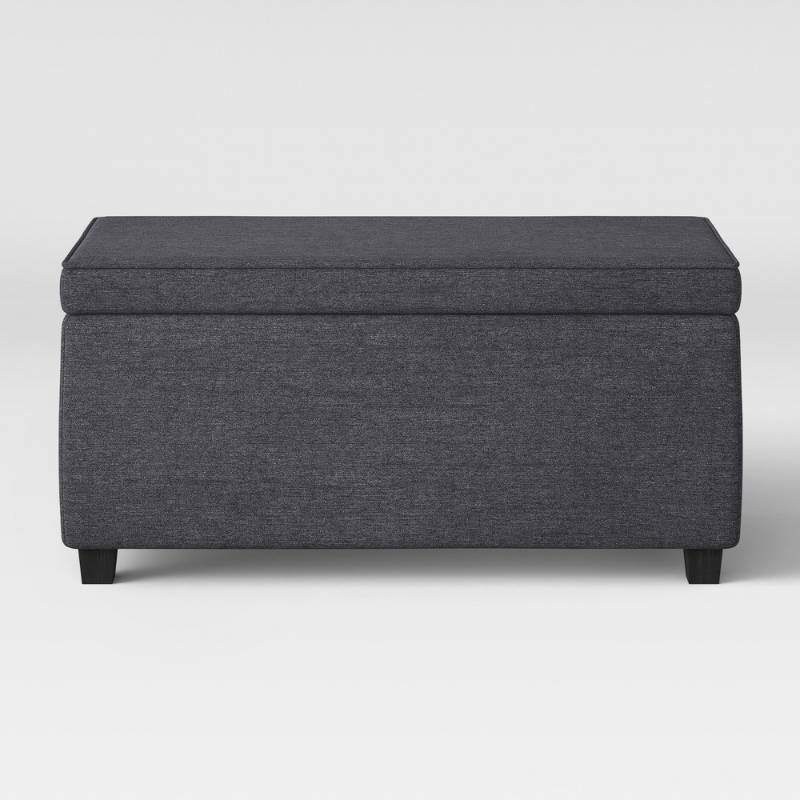 lot 20612 image: Double Storage Ottoman Dark Gray - Room Essentials�� - Retail $100