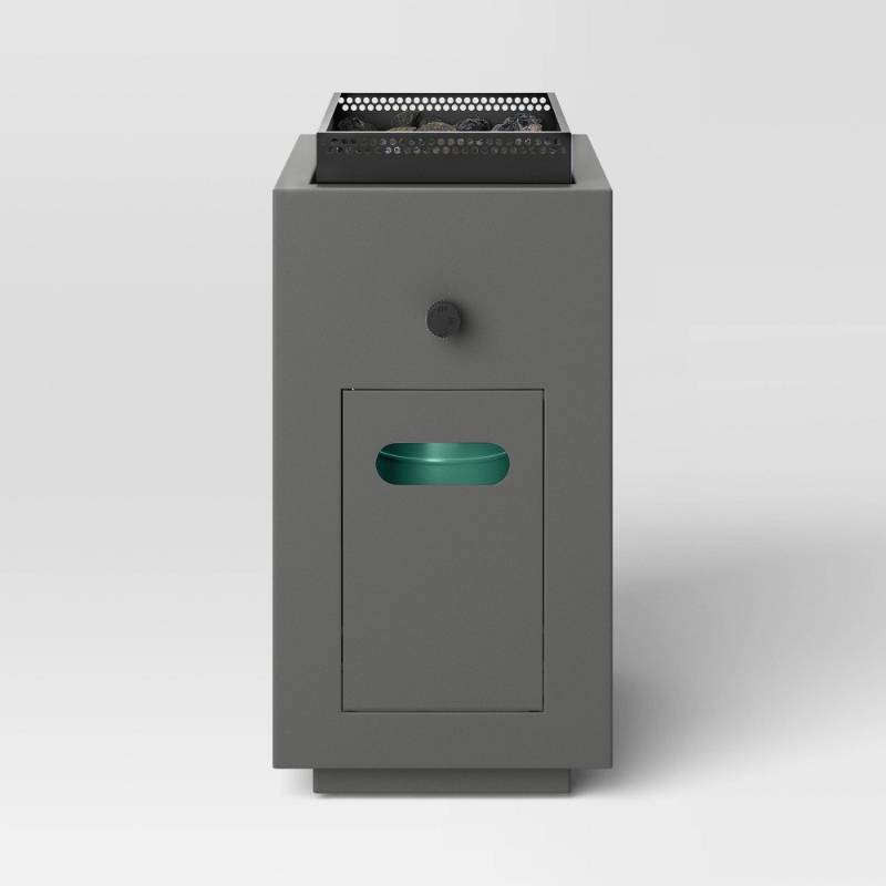 lot 19806 image: 1lb Rectangular Fire Pit Gray - Room Essentials��&nbsp