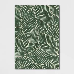 lot 10632 image: 7x10 Palms Outdoor Area Rug Green - Threshold - Retail $140