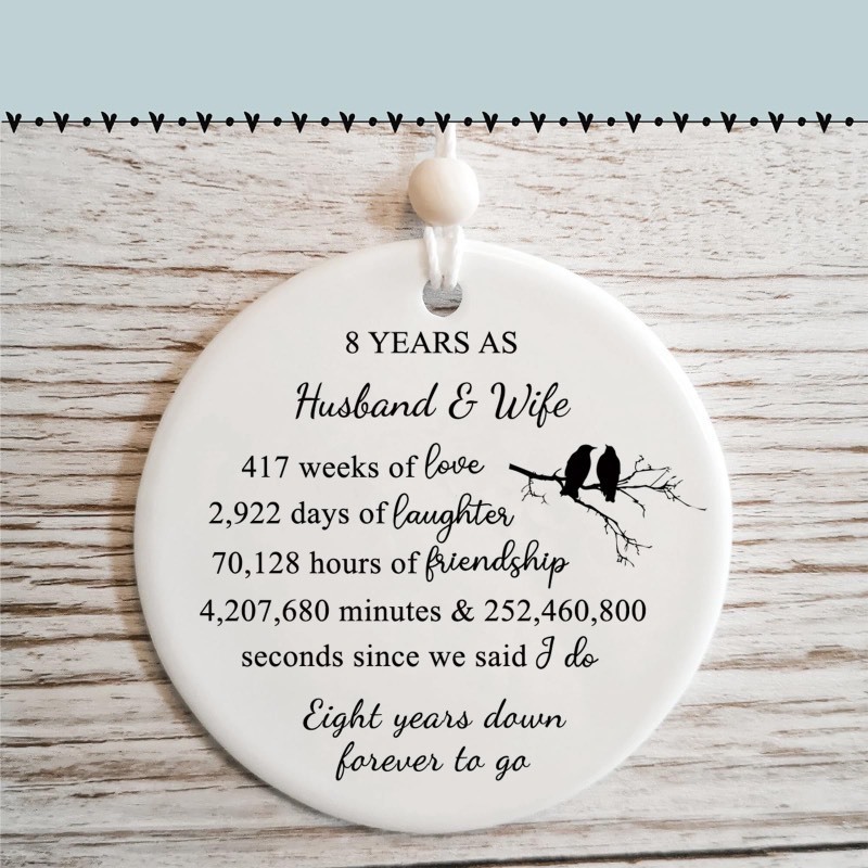 lot 852463 image: 8 Years for Couple,8th Wedding for Wife or Husband,Bronze Anniversary Marriage Presents for Her or Him - Retail $1,938