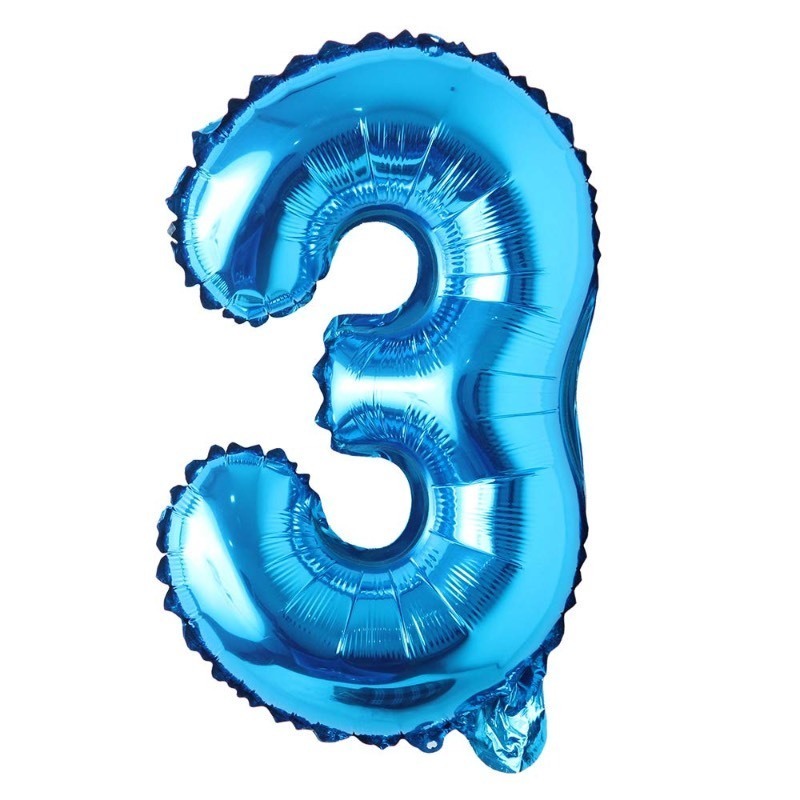 lot 852476 image: 40 inch Blue Happy Birthday party balloons Wedding decorations ballon Alphabet Foil Letter Helium balloon kids baby shower supplies (40 INCH Pure Blue 3) - Retail $9