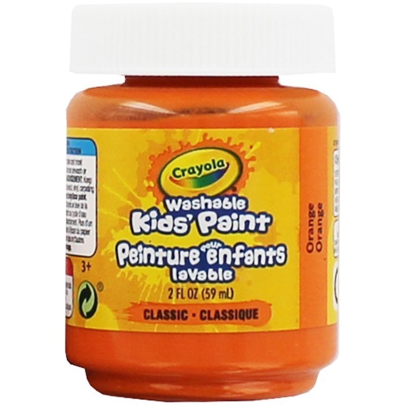lot 852482 image: Crayola Washable Kids Paint, 2 oz, Orange - Retail $12