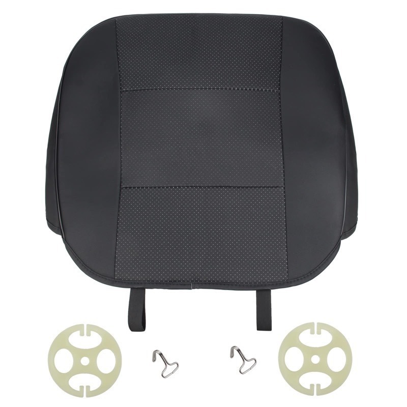 lot 852585 image: AUTOKAY Black Front Seat Cover HalfFull Surround Chair Cushion Mat Pad Auto Car PU Leather Fits for Toyota RAV4 Corolla Camry for Honda Odyssey Accord Civic for Audi A3 A4 A5 A6 - Retail $20