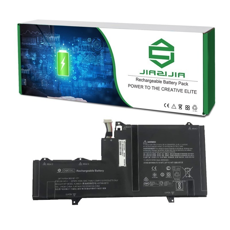 lot 1018490 image: JIAZIJIA OM03XL 863280-855 853294-855 Battery Replacement for Hp EliteBook X360 1030 G2 Series HSTNN-IB7O 863167-171 OM03057XL 863167-1B1 0M03XL 11.55V 57Wh - Retail $33