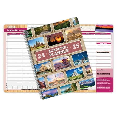 lot 1019142 image: Dated Middle High School Student Planner 2024-2025 Academic School Year  Large (8.5  by 11 ) Matrix Style Datebook with Sagamore Cover - Retail $22