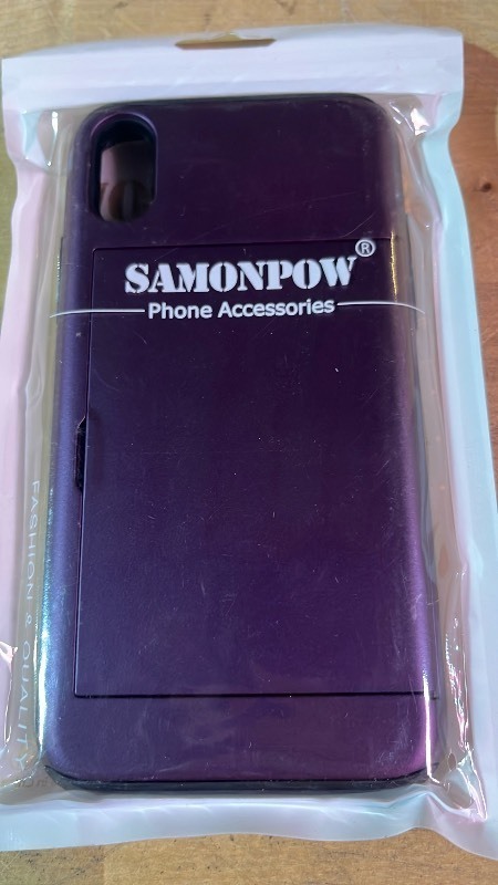 lot 1019454 image: SAMONPOW Purple iPhone X Phone Case - Retail $12