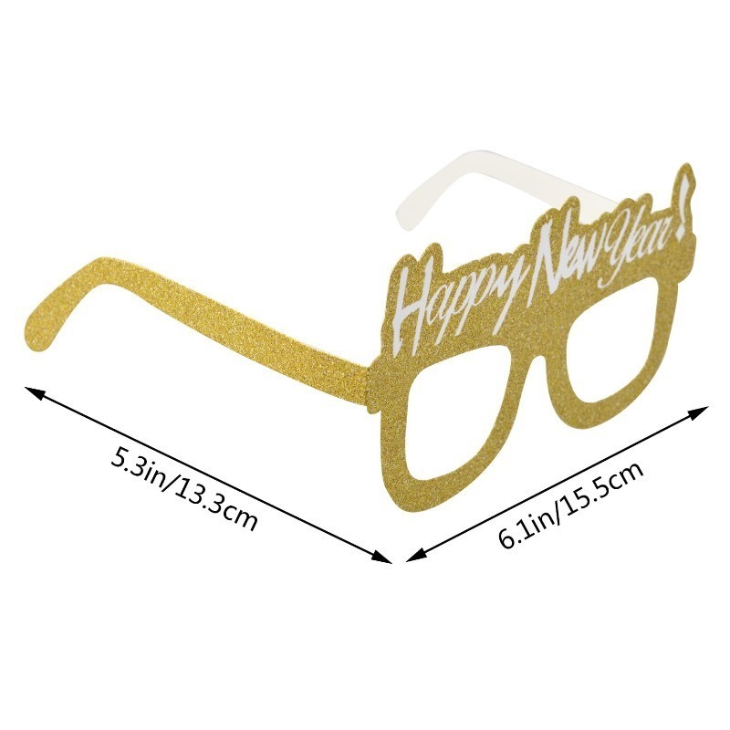 lot 1020184 image: 2 pack 24 Pieces Happy New Year Eyeglasses Fancy Party Glasses for New Years Eve Party Favors