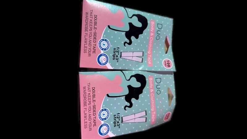 lot 1020189 image: Pack of 2 Duocharm 100 Strips Fashion Tape - Double Sided, Fabric to Skin, Invisible Hem Tape for All Skin Shades